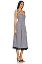 view 2 of 4 Alanna Apron Midi Dress in Black & Ivory Gingham