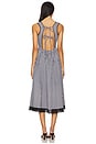view 3 of 4 Alanna Apron Midi Dress in Black & Ivory Gingham
