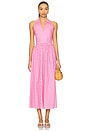 view 1 of 4 Aya Midi Dress in Fuschia Purple Gingham