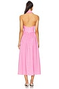 view 3 of 4 Aya Midi Dress in Fuschia Purple Gingham