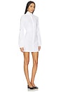 view 2 of 3 Jacqueline High Neck Ruffle Mini Shirt Dress in White