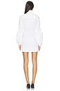 view 3 of 3 Jacqueline High Neck Ruffle Mini Shirt Dress in White