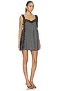 view 2 of 5 Lucilla Eyelet Mini Dress in Black & White Gingham