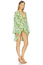 view 2 of 3 Mini Charlize Coverup in White & Green Jet Set
