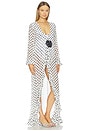 view 2 of 3 Charlotte Coverup in Ivory & Black Polka Dot