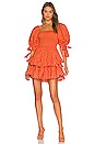 view 1 of 3 Finley Dress in Salmon & Orange Polka Dot