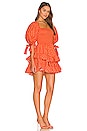 view 2 of 3 Finley Dress in Salmon & Orange Polka Dot