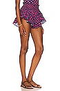 view 2 of 4 Ruffle Short in Navy & Fuschia Polka Dot