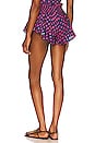 view 3 of 4 Ruffle Short in Navy & Fuschia Polka Dot