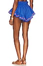 view 3 of 4 Ruffle Short in Blue Multi Embroidery