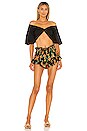 view 4 of 4 Ruffle Short in Black Multi Vacation Floral