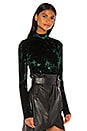 view 2 of 4 Delphine Velvet Turtleneck in Emerald
