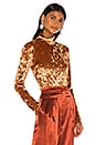 view 2 of 4 Delphine Velvet Turtleneck in Gold