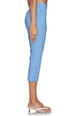 view 4 of 7 Andi Capri Pants in Periwinkle & White