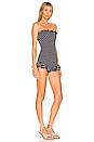 view 2 of 3 Cece Romper in Black & White Polka Dot