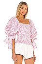 view 2 of 4 Puff Sleeve Smocked Top in Blush Classic Toile
