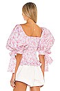 view 3 of 4 Puff Sleeve Smocked Top in Blush Classic Toile