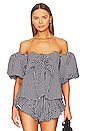 view 2 of 6 Reyna Top in Black Gingham
