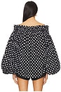 view 3 of 5 Adeline Top in Black & White Polka Dot