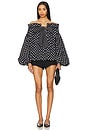 view 4 of 5 Adeline Top in Black & White Polka Dot