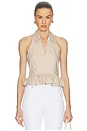 view 1 of 5 Aya Halter Top in Beige