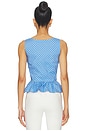 view 3 of 5 Haven Sleeveless Top in Periwinkle & White