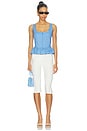 view 4 of 5 Haven Sleeveless Top in Periwinkle & White
