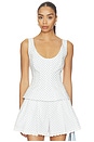 view 1 of 5 Brielle Sleeveless Top in White Periwinkle