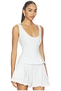 view 2 of 5 Brielle Sleeveless Top in White Periwinkle