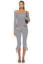 view 4 of 4 Avery Off The Shoulder Knit Top in Navy Stripe