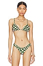 view 1 of 4 Stacia Bikini Top in Green Spot Palm