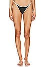 view 1 of 4 Bria Bikini Bottom in Black & Off White Combo