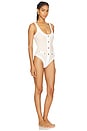 view 2 of 3 Sailor One Piece Swimsuit in Ecru & White