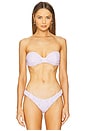 view 1 of 4 Maria Bikini Top in Mauve & Ivory Gingham