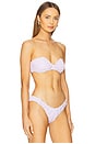 view 2 of 4 Maria Bikini Top in Mauve & Ivory Gingham