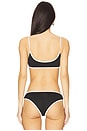 view 3 of 4 Gillian Keyhole Bikini Top in Black Ivory Combo