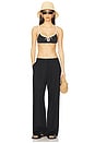 view 4 of 4 Gillian Keyhole Bikini Top in Black Ivory Combo