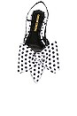 view 4 of 5 Harper Flat in White & Black Polka Dot