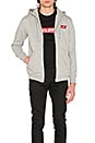 view 1 of 5 박스 로고 지퍼 후디 in Heather Gray