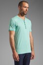 view 2 of 4 Short Sleeve Henley Light Jersey Tee in Soft Mint