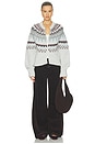 view 6 of 6 Cropped Zip Cardigan in Cloud Cream