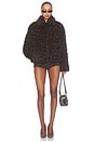 view 6 of 5 Faux Fur Jacket in Cinder Brown