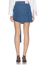 view 5 of 6 Draped Mini Skirt in Mid Blue