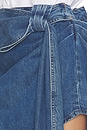view 7 of 6 Draped Mini Skirt in Mid Blue