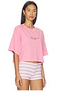 view 2 of 4 Cropped Boxy Tee Shirt in Peony Pink