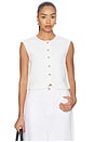view 1 of 4 Denim Vest Top in White