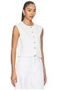 view 2 of 4 Denim Vest Top in White