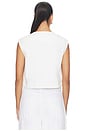 view 3 of 4 Denim Vest Top in White