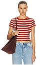 view 1 of 4 Slim Tee Shirt in Brick Red