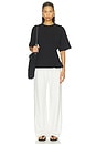 view 4 of 4 Draped T-shirt in Black